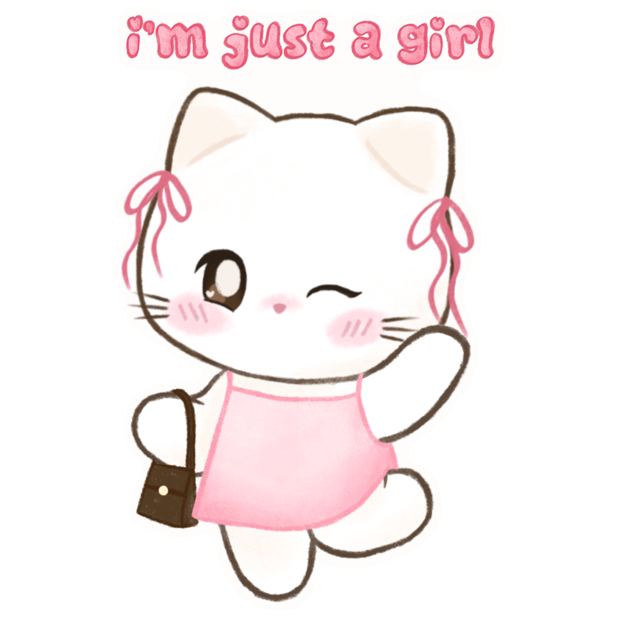 "i'm just a girl" miji sticker